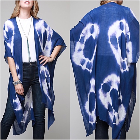 ❣️SALE Most Beautiful Tie Dye Kimono Cardi Coverup - Picture 2 of 5